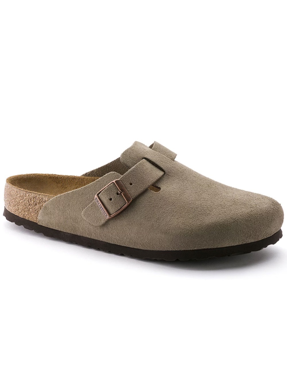 Men's Birkenstock Boston Soft Clog - Taupe Suede